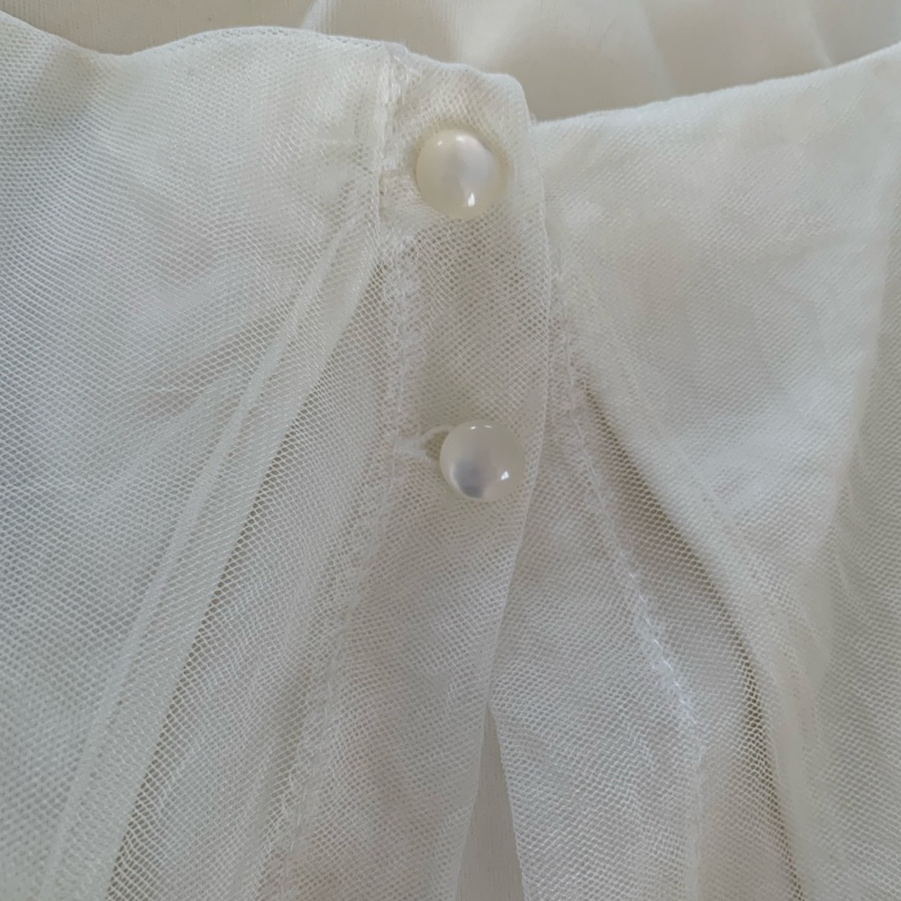 Trixxi Dress Juniors M White Cream Cut Out Back Lined Lace Adjustable Straps - Picture 9 of 16